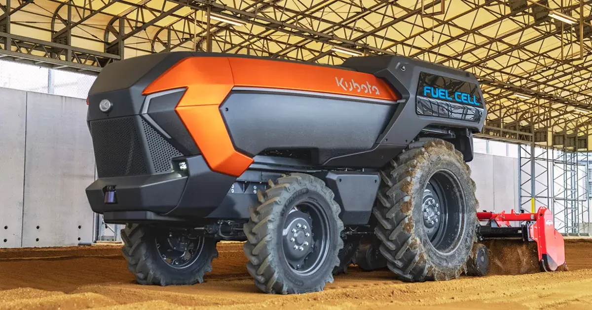 Trator a hidrogênio da Kubota: tecnologia autônoma e sustentável para o campo